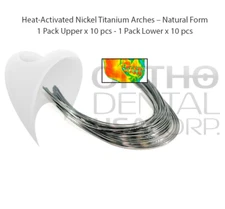 20 pcs NiTi Wires Heat Activated OVOID.012"-.018"  10 per pk Orthodentalusa Corp