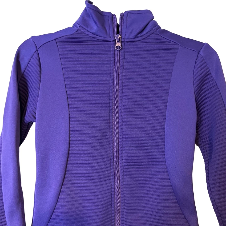 NOVA JAQUETA C9 Champion Active zíper completo roxa absorvente elástica meninas pequenas 6 - 6X - Imagem 2 de 4