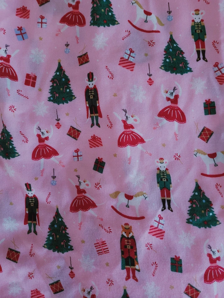 Gymboree Girls Nutcracker Pink Flannel Nightgown - Size 7-8 (M) - Image 2 of 4