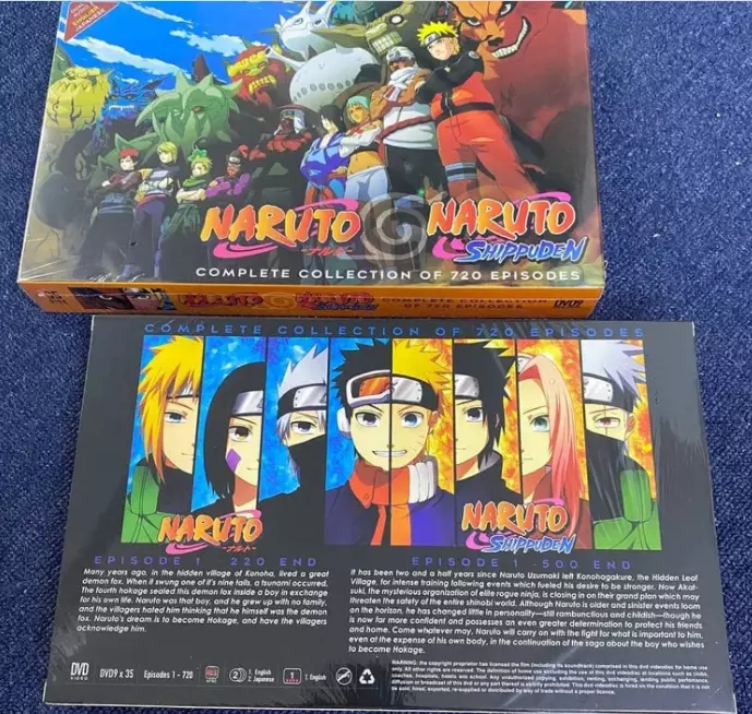 Naruto Shippuden ENGLISH DUBBED Complete Series Box Set Ep 1 - 720 End DHL