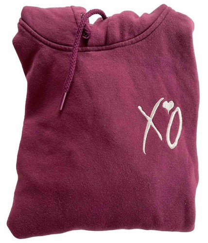Rare The Weeknd x H&M 2017 Hoodie Small Maroon XO Embroidered Panther W/ Snake - Picture 15 of 17