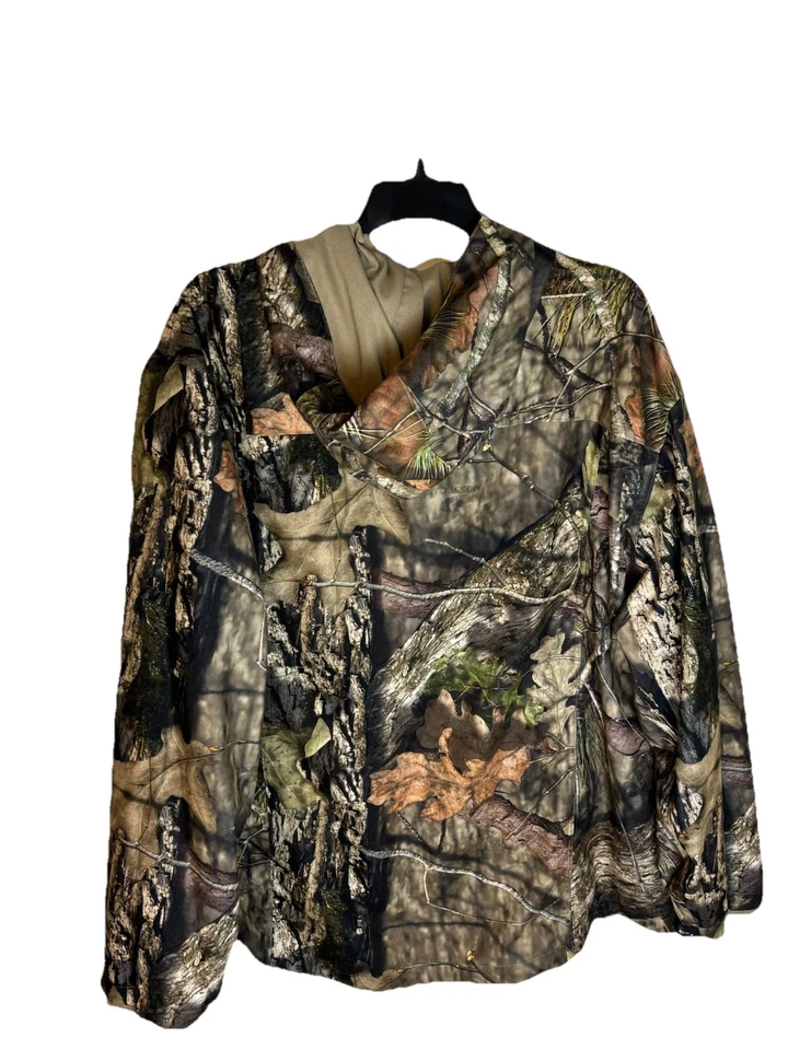 Mossy Oak Jacket Mens 3X Camo Break Up Country Scent Factor Hunting Hooded Zip - Image 2 of 4