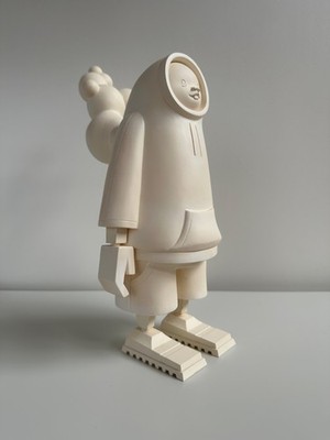ThreeA 3A Bambaboss 1/16 Ashley Wood Art Toy Vinyl Figure WHITE DIY RARE 2009