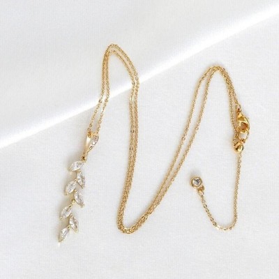 2ct Marquise LabCreated Diamond Women's Pendant 14k Yellow Gold Plated