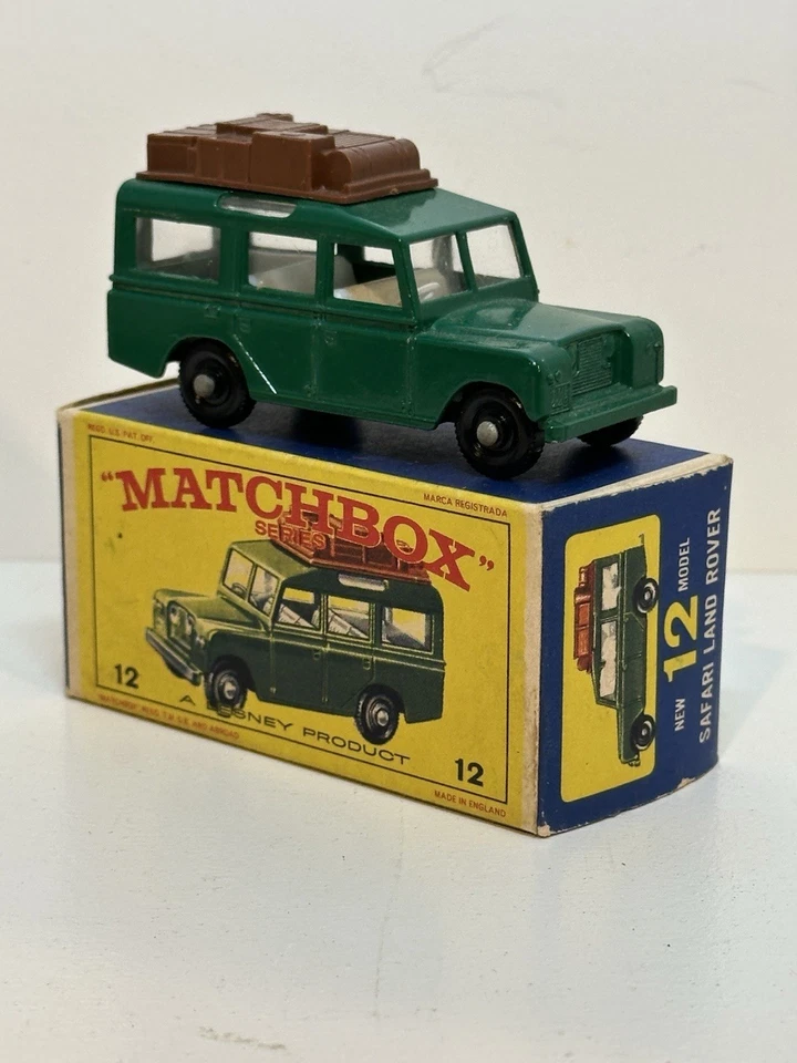 Matchbox Lesney Regular Wheels #12 Safari Land Rover- green With Type B Box - Image 2 of 4