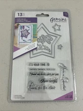 Gemini Shaker Card  Stamp and Die Time to Shine Sets by Crafters Companion new