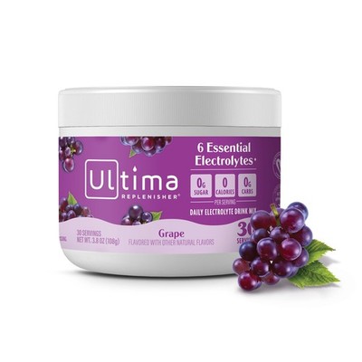 Daily Electrolyte Drink Mix   Grape, 30 Servings Canister   Zero Sugar Hydrat...