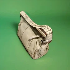 Cole Haan NWT Sand Shell Village Unit Leather Shoulder Bag Braided Handle 