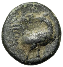 Troas, Dardanos AE12 "Horseman, Rooster Looking Back" Very Rare