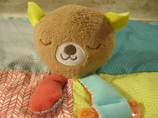 Skip Hop Teddy Bear Lovey Security Blanket Plush 15" New w/o Tags Colorblock