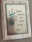 Vintage 1990's Thank heaven for little boys wall plaque baby decor — photo 1