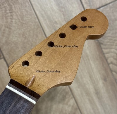 Roasted Maple Rosewood Strat Neck Nitro Satin Fits Warmoth Fender SR02BW