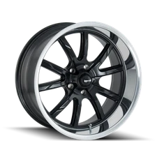 20x8.5 Ridler 650 Matte Black/Polished Lip Wheel 5x4.75 (0mm)