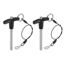 2Pcs T Handle Lock Pins 6mm x 50mm Stainless Steel Button Quick Release Pin
