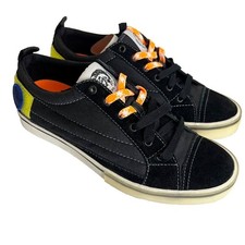 Diesel Men Shoes Sneakers D-Velows Low Patch Trainers Black Yellow sz 12 NEW