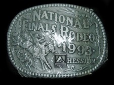 TD01115 NOS NFR 1993 NATIONAL FINALS RODEO HESSTON COLLECTOR BELT BUCKLE