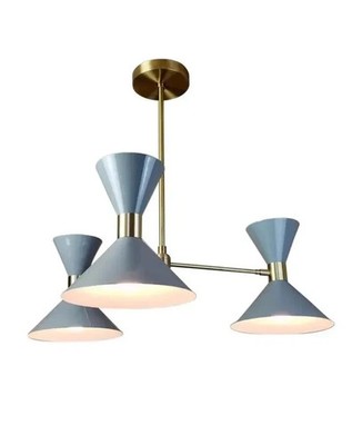 Modern Brass Chandelier Pendant 3 Arms Vintage Sputnik Lamp Italian Chandelier