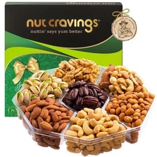 Nut Cravings Gourmet Nut Gift Basket in Green Box (7 Piece Assortment, 2 LB)