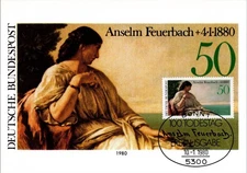 West Germany 1980 Anselm Feuerbach 100th Anniv FDC Scott 1314 Bonn 50pf