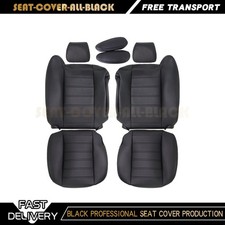 Hummer H2 For 2003-2007 Front Driver Passenger Leather Seat Cover Black