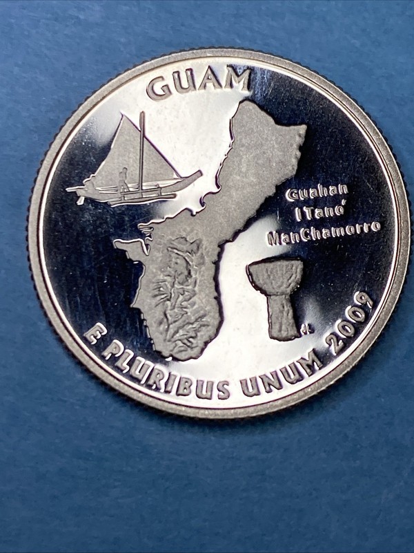2009 S PROOF CLAD GUAM WASHINGTON QUARTER