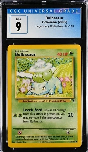 Pokémon Bulbasaur 2002 Legendary Collection 68/110 CGC 9