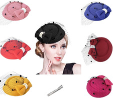 Fascinators Hats 20s 50s Hat Pillbox Hat Tea Hats Derby Fascinators Cocktail Tea