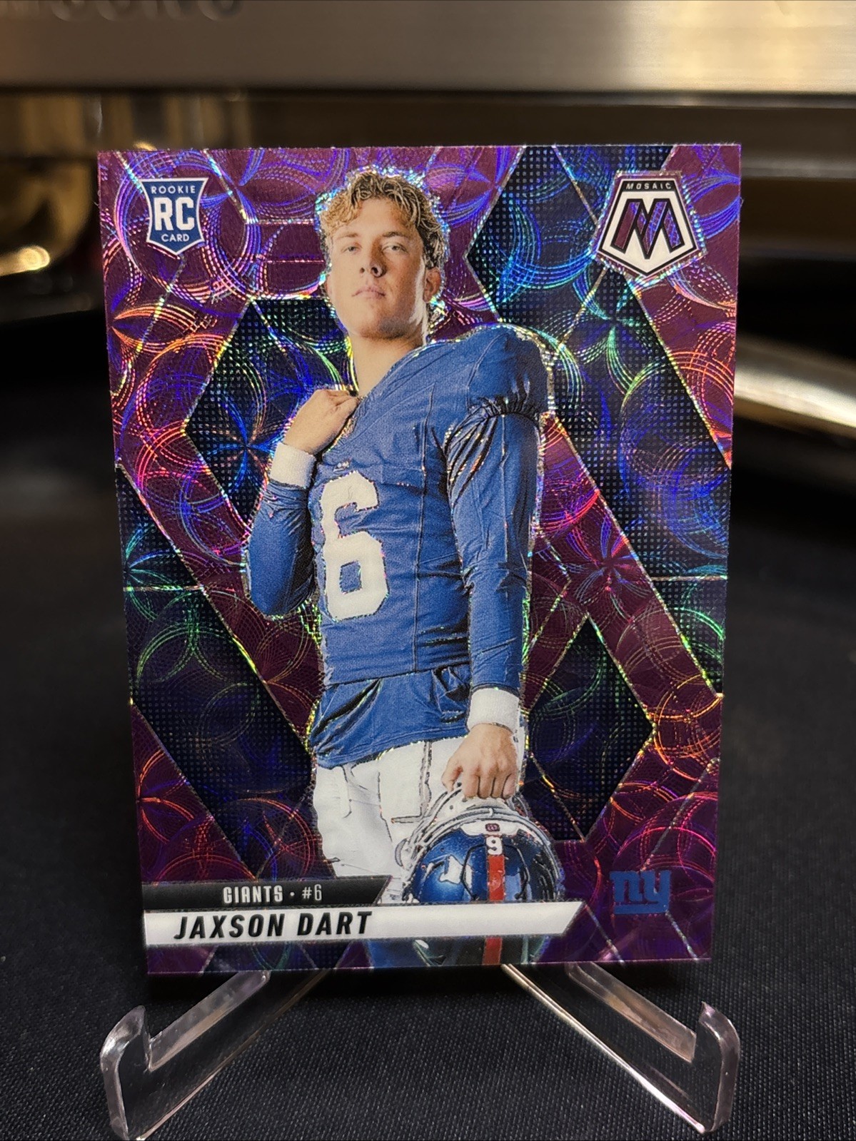 2025 Panini Mosaic - Jaxson Dart #288 Purple Scope Prizm Image Variation (RC)