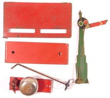 Toy Parts Pressed Steel Bell Steering Wheel Tin Railroad Crossing Arm C3T6- 6