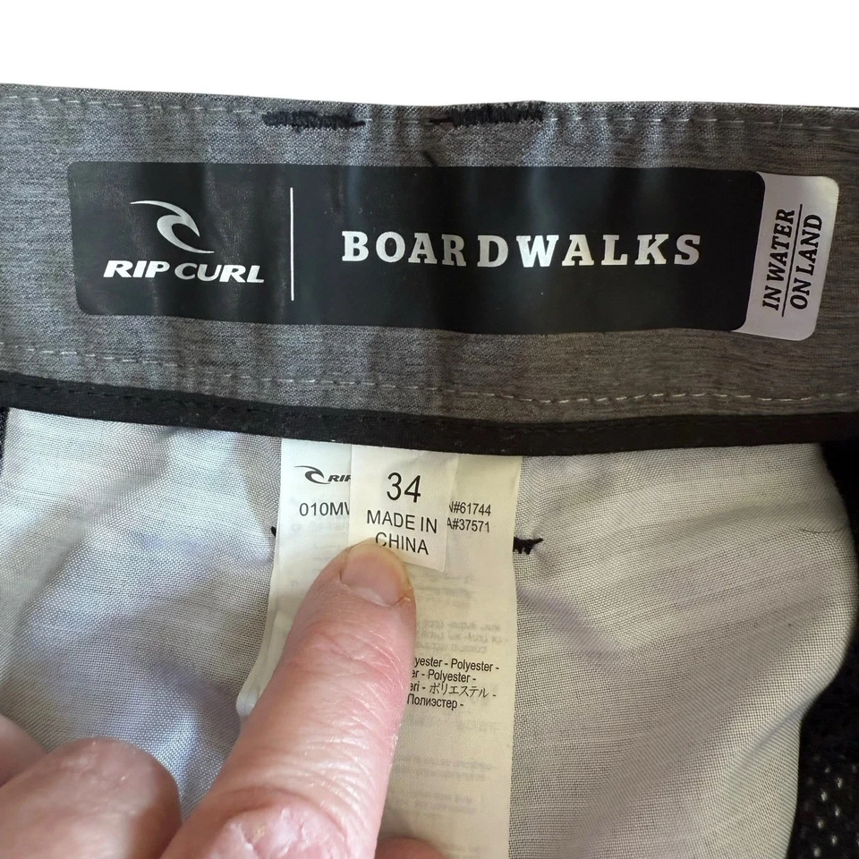 Rip Curl Boardwalk Shorts Mens 34 Stripe 20" Midlength Surfing Beach Coastal NWT - Image 2 of 4