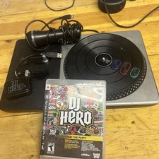 DJ Hero Wireless Turntable Controller for SONY PS2 & PS3 with Dongle & Game