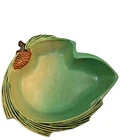Roseville Pottery Green Pine Cone Bowl Console Candy Bowl #427-8  Rare piece