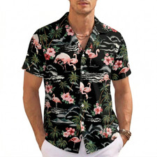 Karl Urban FLAMINGO SHIRT, the boy butcher movies costume, Hawaiian Shirt