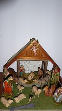 Alte Weihnachtskrippe  Firma Marolin Antik mit original Karton