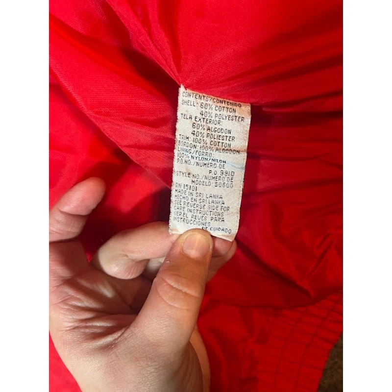 Vintage 90s Current Seen Striped Colorblock Jacket Red Large Windbreaker Retro - product detail image 6