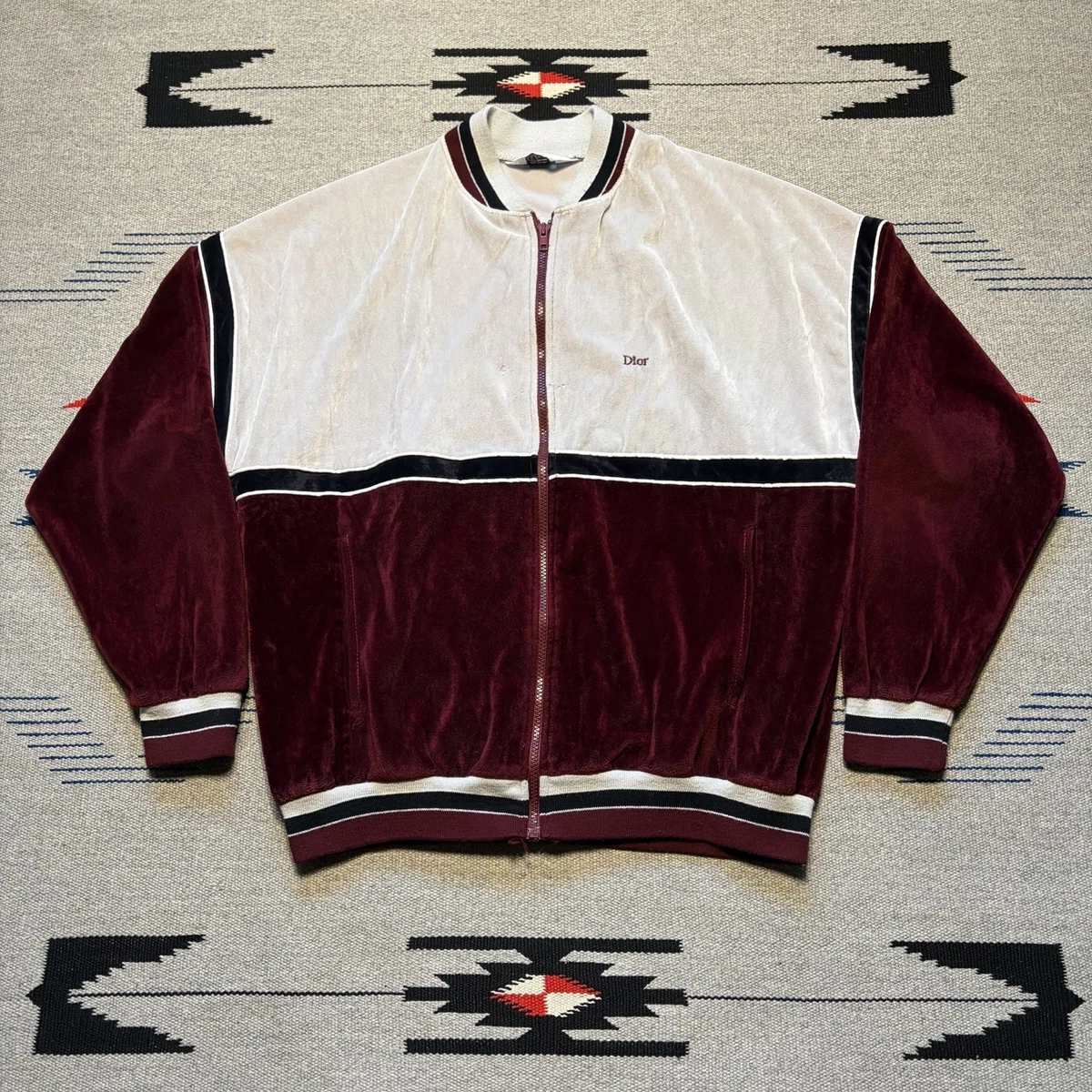 70s Christian Dior Monsieur ベロアトラックジャケット Vintage 80s Christian Dior Monsieur Velour Full Zip Track Jacket