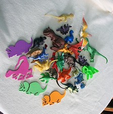 Lot of 29 Figure Dinosaur Toys Various Sizes and Types