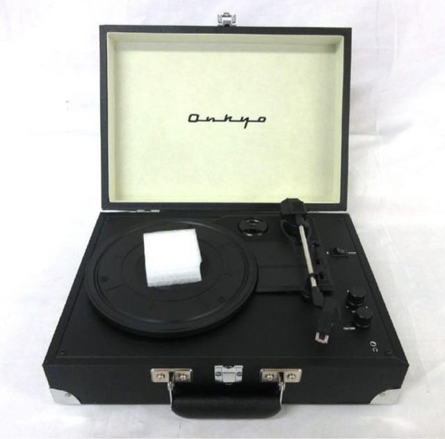 ONKYO Record Player Black OCP-01 Bluetooth Retro Turntable Portable #I ONKYO Record Player Black OCP-01 Bluetooth Retro Turntable Portable #I