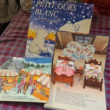 2 Livres de Noël pour enfants + petit ours blanc