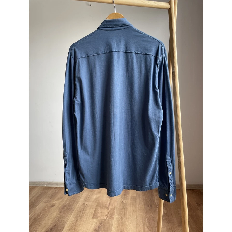 Camicia in maglia slim fit tinta in capo Hackett taglia M - Immagine 2 di 4