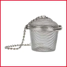 Stainless Steel Mesh Herbal Ball Reusable Tea Spice Teakettle Locking Strainer