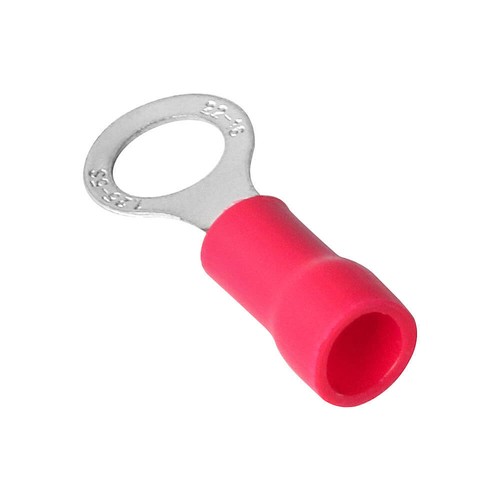 100Pcs Red 22-18 Ga AWG Gauge #10 Car Power Wire Ring Terminals Connectors Crimp - Picture 8 of 8