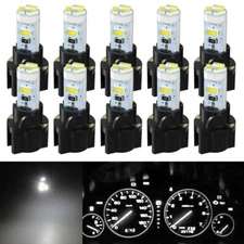 10Pcs Blue T5 74 37 SMD Car LED Dashboard Instrument Interior Light Accessories