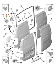 Joint de porte arrière CITRO�N JUMPY MK3 98127734ZD neuf d'origine