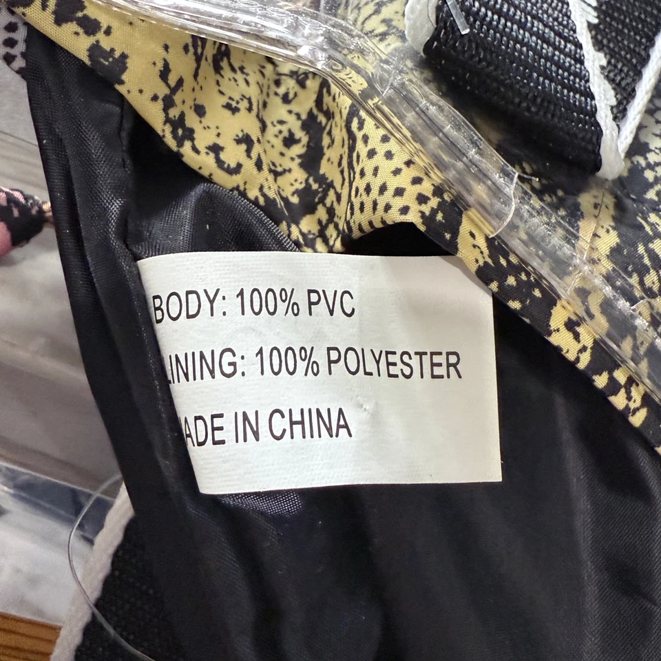 NUEVO CON ETIQUETAS Betseyville Bolso de Mano Transparente Arco Iris Piel de Serpiente Impresión Tela Adjunto Inserto 15X10X5 Foto 2 de 4