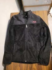 FILA Girl's Full-Zip Fleece Jacket Black Pink Size Large 14 Nice