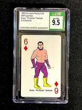 1988 WWF SUPERSTARS TITAN SPORTS PLAYING CARDS CSG 9.5 BRUTUS BEEFCAKE 2817