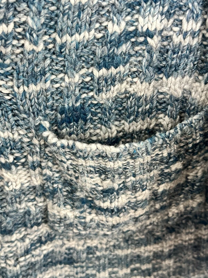 Cárdigan Rachel Rachel Roy Mujer Frente Abierto Grueso Lana Azul Multicolor Talla M Foto 4 de 4