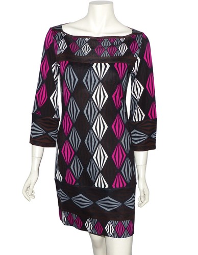 Robe Diane Von Furstenberg Multicolore - Taille 4 - Manches Longues Style éclaboussures