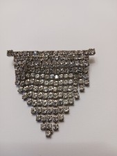 Vintage Art Deco Fountain Motif Rhinestone Brooch/Pin, Hair Clip, Bridal